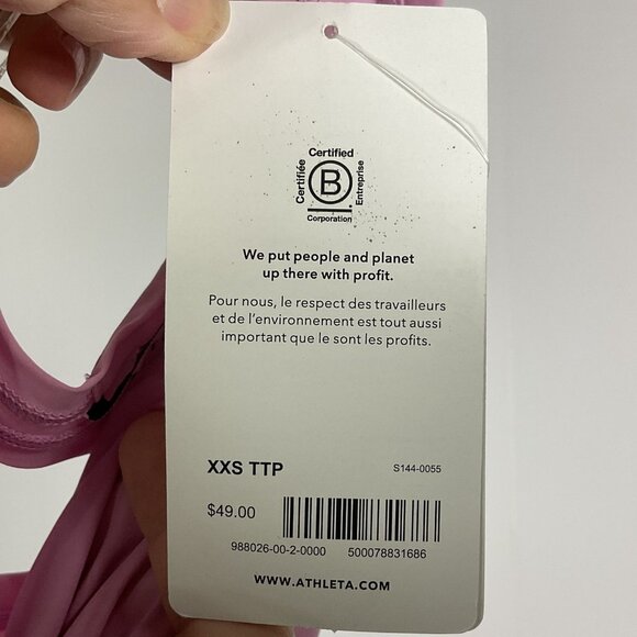 NWT Athleta Ultimate Scoop Tank, XXS, 73% Nylon, 27% Spandex - Picture 7 of 10